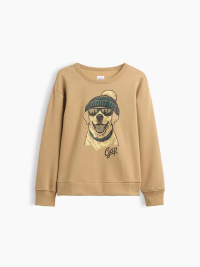 Gap Factory Kids Relaxed Crewneck Sweatshirt In Mojave Brown