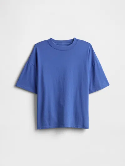 Gap Factory Kids Relaxed Crewneck T-shirt In Blue