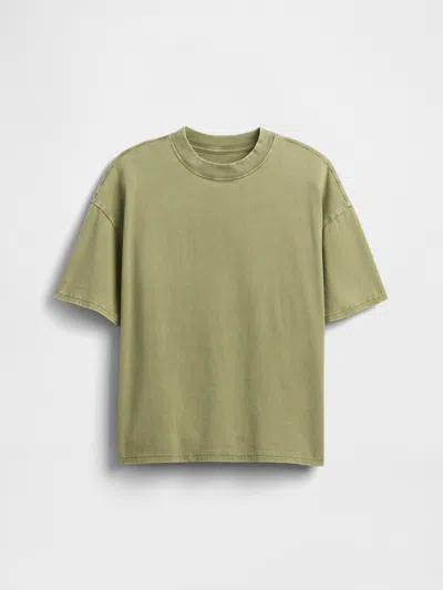 Gap Factory Kids Relaxed Crewneck T-shirt In Green