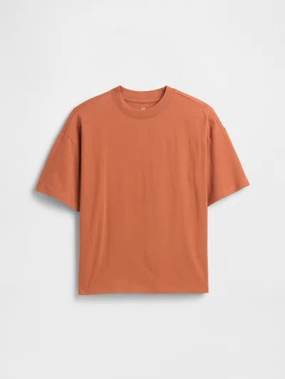 Gap Factory Kids Relaxed Crewneck T-shirt In Orange