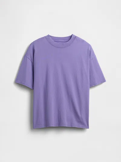Gap Factory Kids Relaxed Crewneck T-shirt In Purple