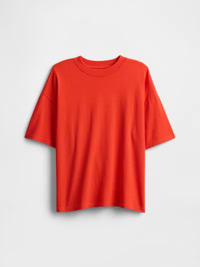 Gap Factory Kids Relaxed Crewneck T-shirt In Red