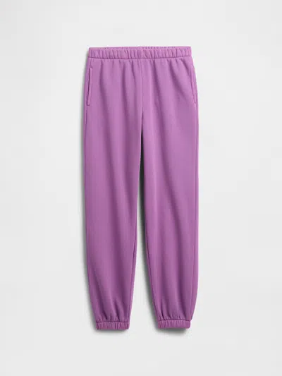 Gap Factory Kids Relaxed Fleece Joggers In Purple