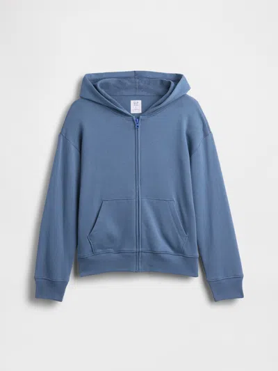 Gap Factory Kids Relaxed French Terry Zip Hoodie In Blue