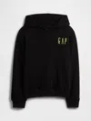 Gap Factory Kids Relaxed Gap Graphic Hoodie In Black