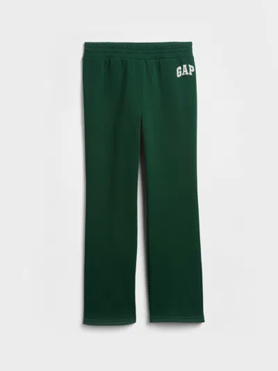Gap Factory Kids Relaxed Gap Logo Bootcut Joggers In Green