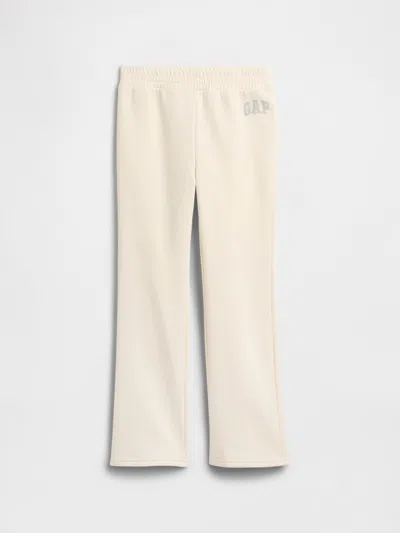 Gap Factory Kids Relaxed Gap Logo Bootcut Joggers In White