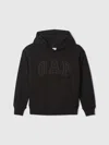 Gap Factory Kids Relaxed Gap Logo Hoodie In Black