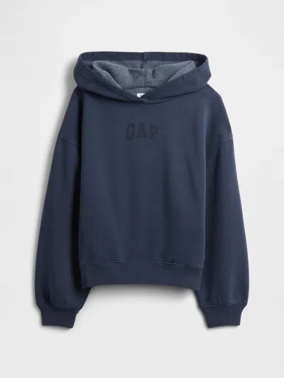 Gap Factory Kids Relaxed Gap Logo Hoodie In Blue