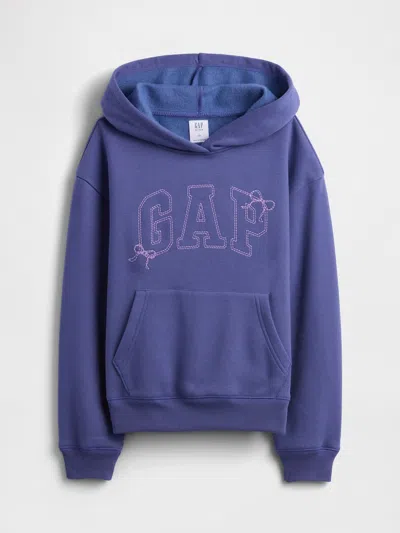 Gap Factory Kids Relaxed Gap Logo Hoodie In Blue