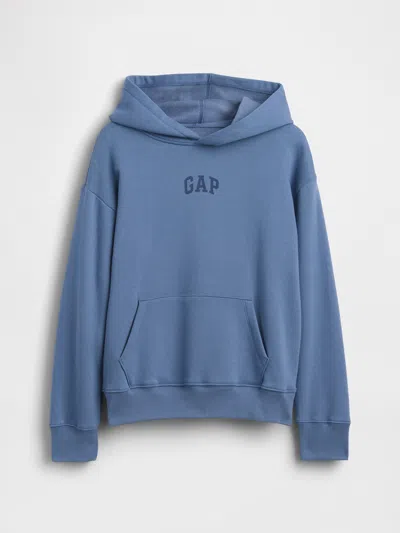 Gap Factory Kids Relaxed Gap Logo Hoodie In Blue