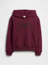 Gap Factory Kids Relaxed Gap Logo Hoodie In Burgundy