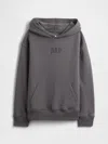 Gap Factory Kids Relaxed Gap Logo Hoodie In Gray