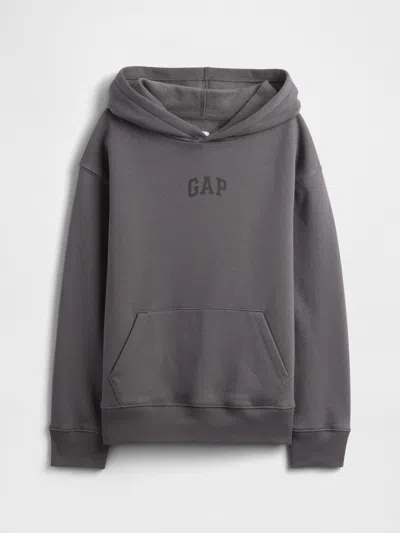 Gap Factory Kids Relaxed Gap Logo Hoodie In Gray
