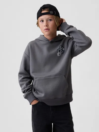 Gap Factory Kids Relaxed Gap Logo Hoodie In Gray
