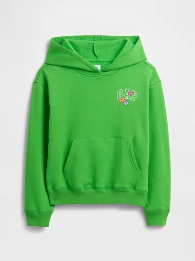 Gap Factory Kids Relaxed Gap Logo Hoodie In Green
