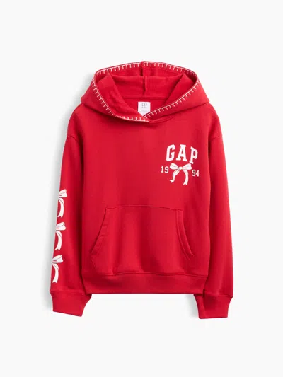Gap Factory Kids Relaxed Gap Logo Hoodie In Modern Red Bows