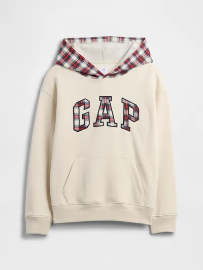 Gap Factory Kids Relaxed Gap Logo Hoodie In Neutral