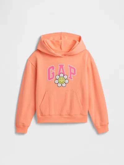 Gap Factory Kids Relaxed Gap Logo Hoodie In Orange