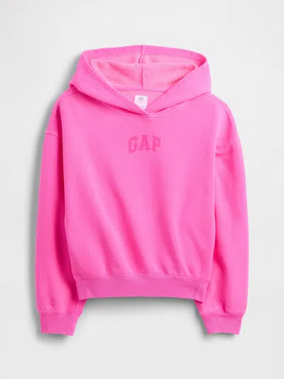 Gap Factory Kids Relaxed Gap Logo Hoodie In Pink