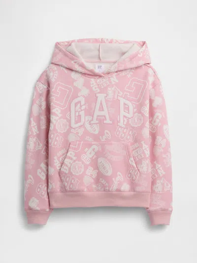 Gap Factory Kids Relaxed Gap Logo Hoodie In Pink