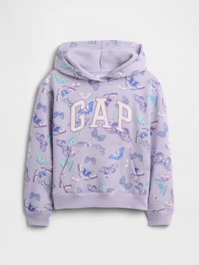 Gap Factory Kids Relaxed Gap Logo Hoodie In Purple