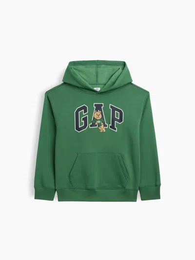 Gap Factory Kids Relaxed Gap Logo Hoodie In Summer Spruce Green