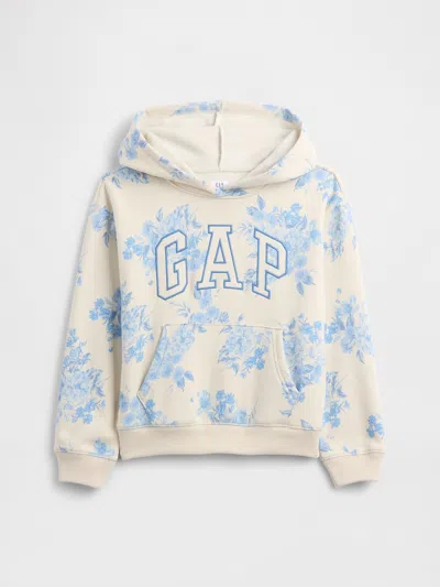 Gap Factory Kids Relaxed Gap Logo Hoodie In White