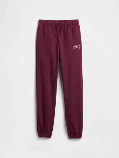 Gap Factory Kids Relaxed Gap Logo Joggers In Brown