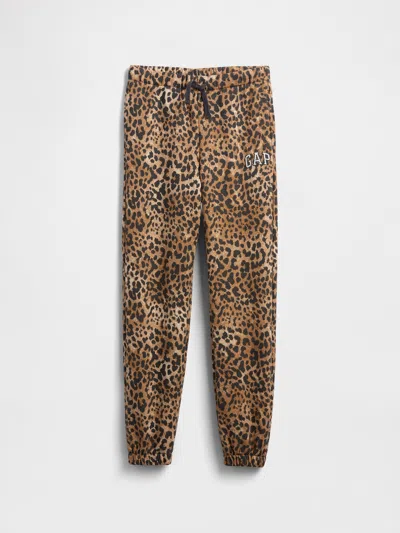 Gap Factory Kids Relaxed Gap Logo Joggers In Brown