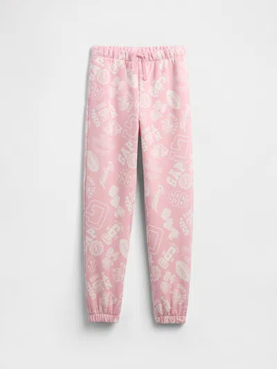 Gap Factory Kids Relaxed Gap Logo Joggers In Pink