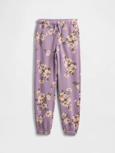 Gap Factory Kids Relaxed Gap Logo Joggers In Purple