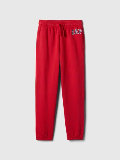 Gap Factory Kids Relaxed Gap Logo Joggers In Red