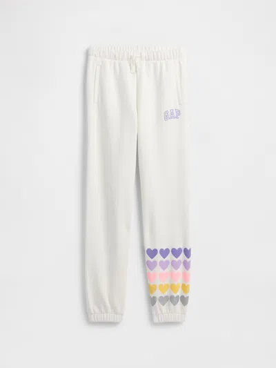 Gap Factory Kids Relaxed Gap Logo Joggers In White