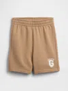 Gap Factory Kids Relaxed Gap Logo No-pocket Pull-on Shorts In Brown