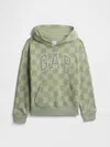 Gap Factory Kids Relaxed Gap Logo Print Hoodie In Green