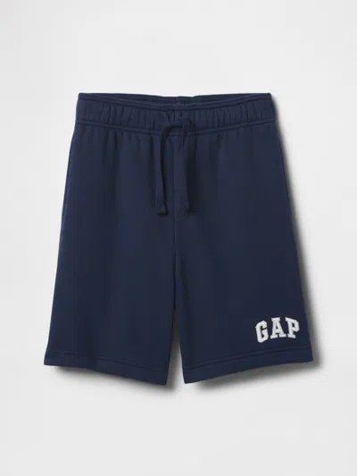 Gap Factory Kids Relaxed Gap Logo Pull-on Shorts In Black