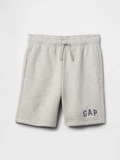 Gap Factory Kids Relaxed Gap Logo Pull-on Shorts In Gray