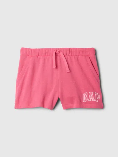 Gap Factory Kids Relaxed Gap Logo Pull-on Shorts In Pink