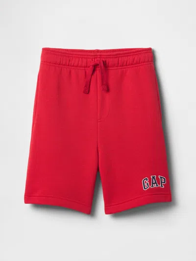 Gap Factory Kids Relaxed Gap Logo Pull-on Shorts In Red