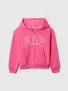 Gap Factory Kids Relaxed Gap Logo Zip Hoodie In Pink