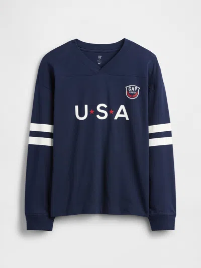 Gap Factory Kids Relaxed Graphic T-shirt In Blue