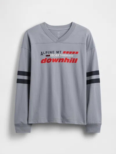 Gap Factory Kids Relaxed Graphic T-shirt In Gray