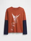 Gap Factory Kids Relaxed Graphic T-shirt In Red