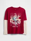 Gap Factory Kids Relaxed Graphic T-shirt In Red
