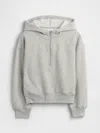 Gap Factory Kids Relaxed Half-zip Fleece Hoodie In Gray