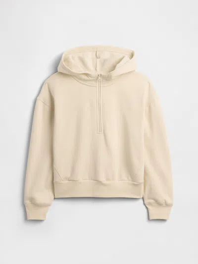 Gap Factory Kids Relaxed Half-zip Fleece Hoodie In Neutral