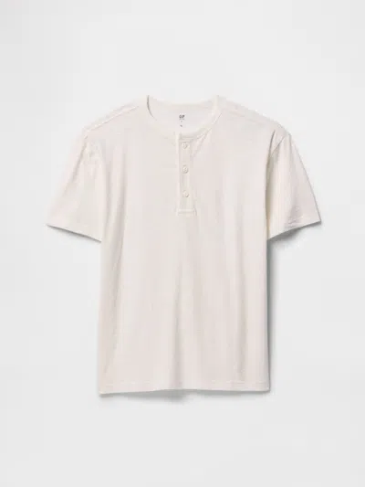 Gap Factory Kids Relaxed Henley T-shirt In White