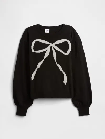 Gap Factory Kids Relaxed Intarsia Sweater In Black