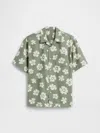 Gap Factory Kids Relaxed Linen-blend Vacay Shirt In Multi